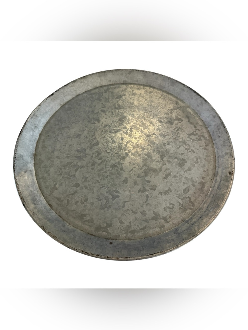 Galvanized Metal Farmhouse Cake Stand 14” Rustic Pedestal Dessert Display Tray - Picture 4 of 5